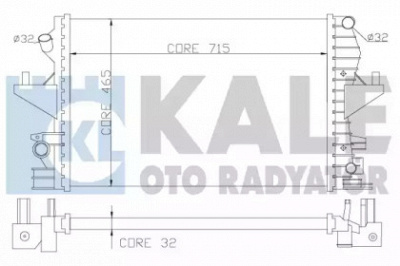 KALE OTO RADYATOR 354000 -  Радиатор, охлаждение двигателя